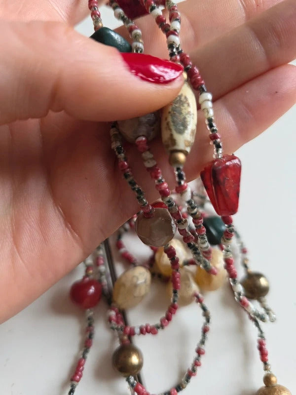Vintage 1920s 1930s Neiger Brothers Beaded Necklace – Art Deco Czech Glass