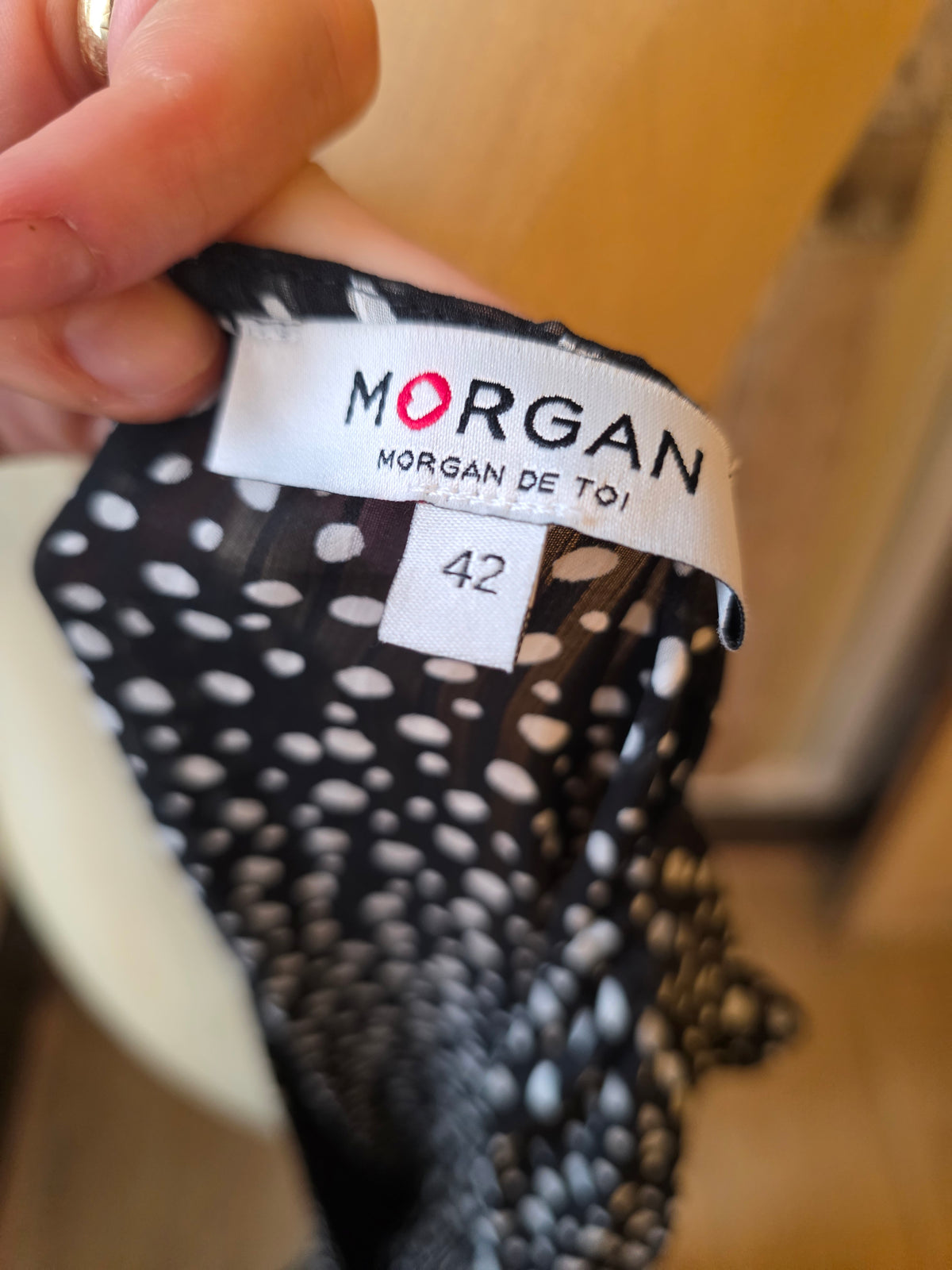 Vintage y2k polka dot tiered dress - Morgan et toi - black UK14
