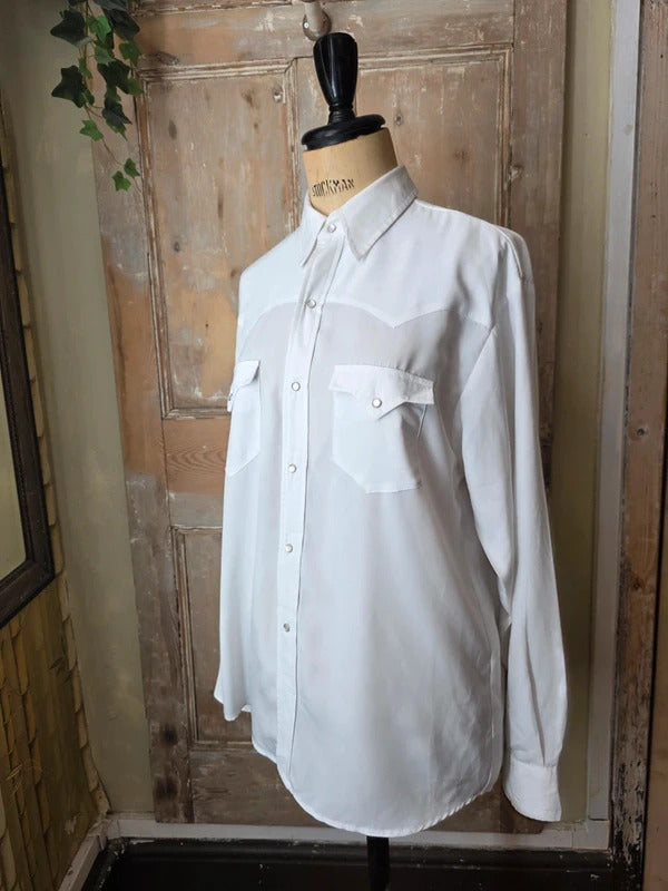 Vintage 1970s western pearl popper button shirt