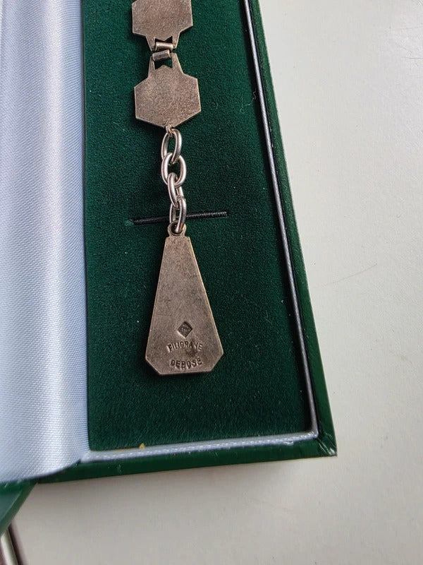 Vintage 1940s–1950s Paris Souvenir Bracelet – Low grade Silver (Filigrane Déposé)