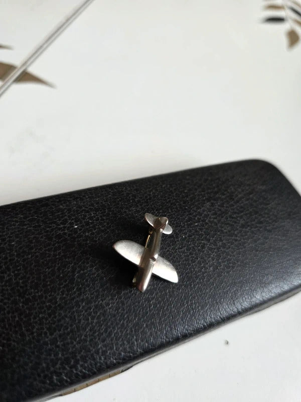 Vintage WW1 Trench Art Sweetheart Brooch – Aeroplane Pin