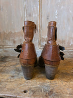 Load image into Gallery viewer, Vintage Y2K Western Style Ankle Boots UK Size 6 Leather Chunky Heel Retro 2000s
