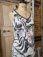Load image into Gallery viewer, Vintage Y2K Linen Blend Floral Abstract Maxi Dress | Boho Sleeveless | UK 8/10

