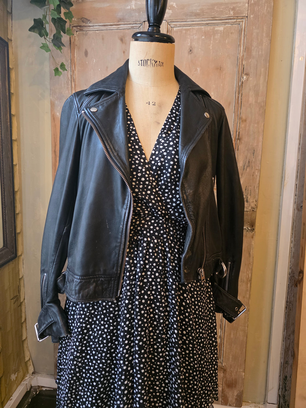 Vintage y2k polka dot tiered dress - Morgan et toi - black UK14