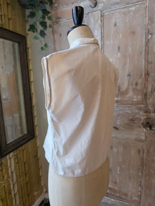 Vintage 1940s Embroidery Anglaise Cotton Blouse UK Size 12 by Clogmore
