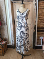 Load image into Gallery viewer, Vintage Y2K Linen Blend Floral Abstract Maxi Dress | Boho Sleeveless | UK 8/10
