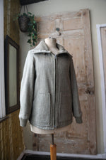 Load image into Gallery viewer, Vintage 1970s Handmade Corduroy &amp; Tweed Coat – Green – Reversible Small Jacket
