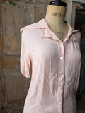Vintage Ghost Pastel Pink Sailor Collar Blouse