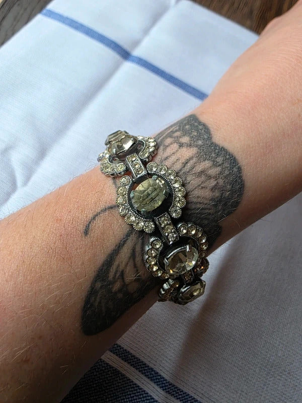 Vintage 1940s Paste Rhinestone Bracelet