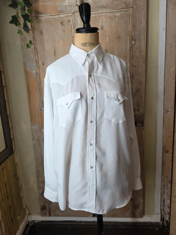 Vintage 1970s western pearl popper button shirt