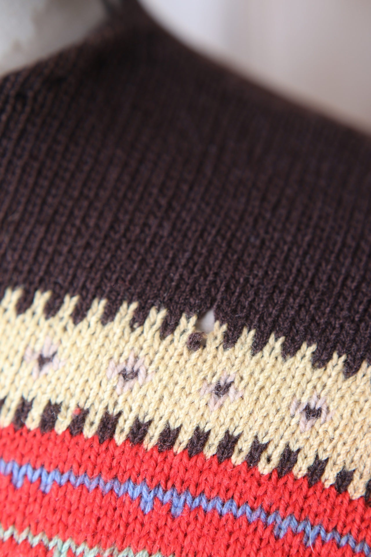 Rare vintage 1940s western wool handknit jumper - UK10