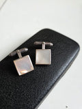 Vintage 1950s–1960s Vintage 925 Silver Mother of Pearl Cufflinks