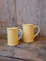 Load image into Gallery viewer, Vintage 1950s Ceramic Kitchen Jugs Lemon Yellow Pair
