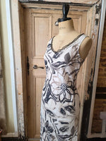 Load image into Gallery viewer, Vintage Y2K Linen Blend Floral Abstract Maxi Dress | Boho Sleeveless | UK 8/10
