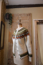 Load image into Gallery viewer, Vintage 1970s fairisle cardigan  - button down -  wool
