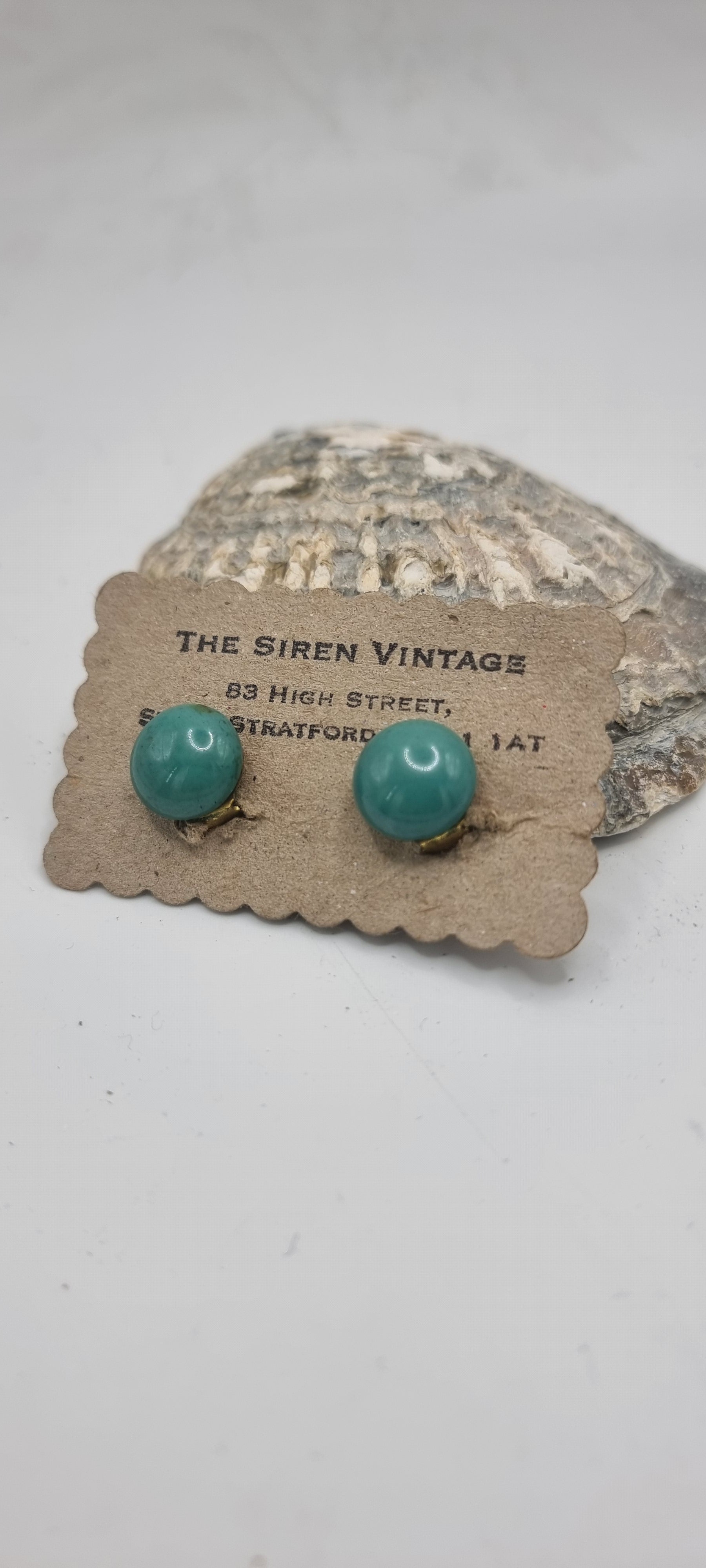 Vintage 1930s clip on  peaking glass earrings