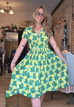 Load image into Gallery viewer, Vintage 1950s Cotton Fit And Flare Dress UK 8/10
