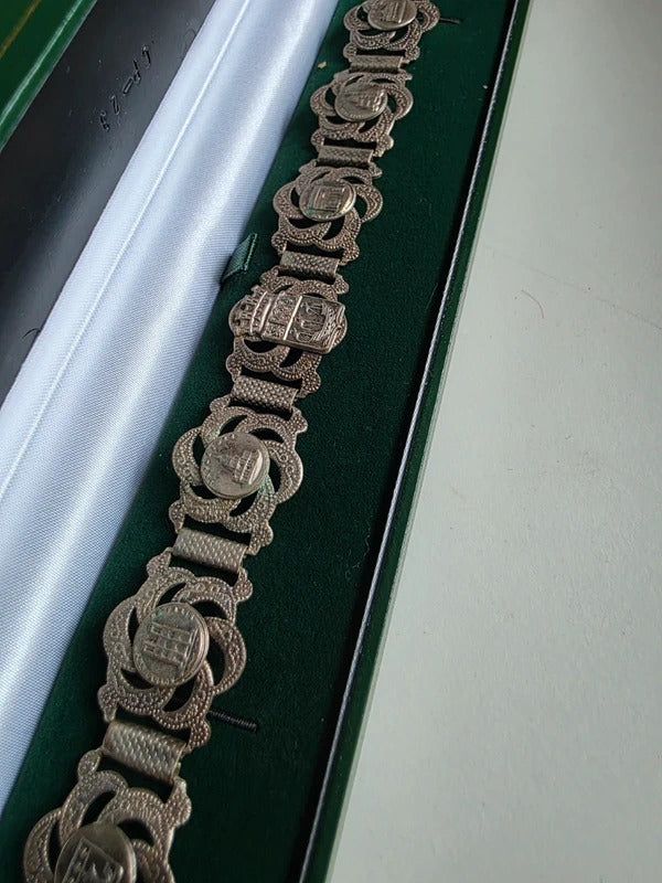 Vintage 1940s–1950s Paris Tourist Bracelet – Low grade 750 Silver