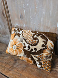 Handmade Moroccan Upcycled Fabric Makeup Bag – Velvet Pouch