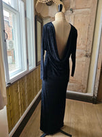 Load image into Gallery viewer, Antique Vintage 1930s Art Deco Black Backless Dress
