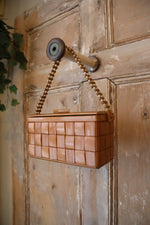 Load image into Gallery viewer, Vintage 1940s-early 1950s wooden bamboo box - tiki bag
