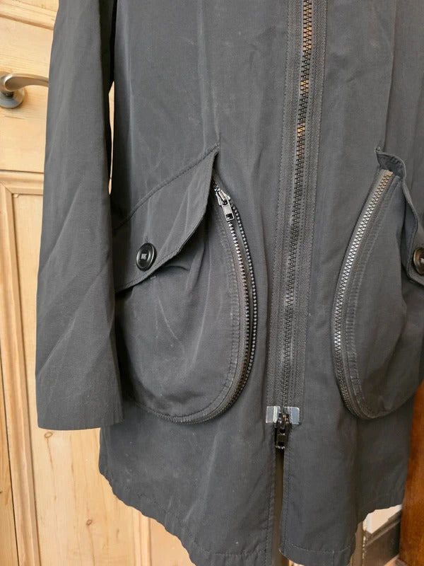 Maison Martin Margiela Jacket MM10– Black Zip Front Utility Coat – Made in Italy