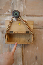 Load image into Gallery viewer, Vintage 1940s-early 1950s wooden bamboo box - tiki bag
