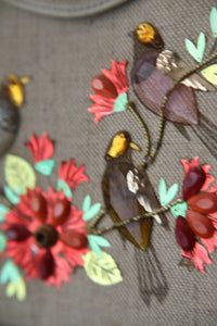 Vintage early 1950s bird purse - vintage 1950's bird bag - enid collins