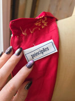 Load image into Gallery viewer, Vintage Y2K Principles Red Satin Brocade Cheongsam Maxi Dress UK8/10
