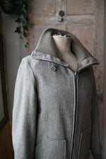 Load image into Gallery viewer, Vintage 1970s Handmade Corduroy &amp; Tweed Coat – Green – Reversible Small Jacket
