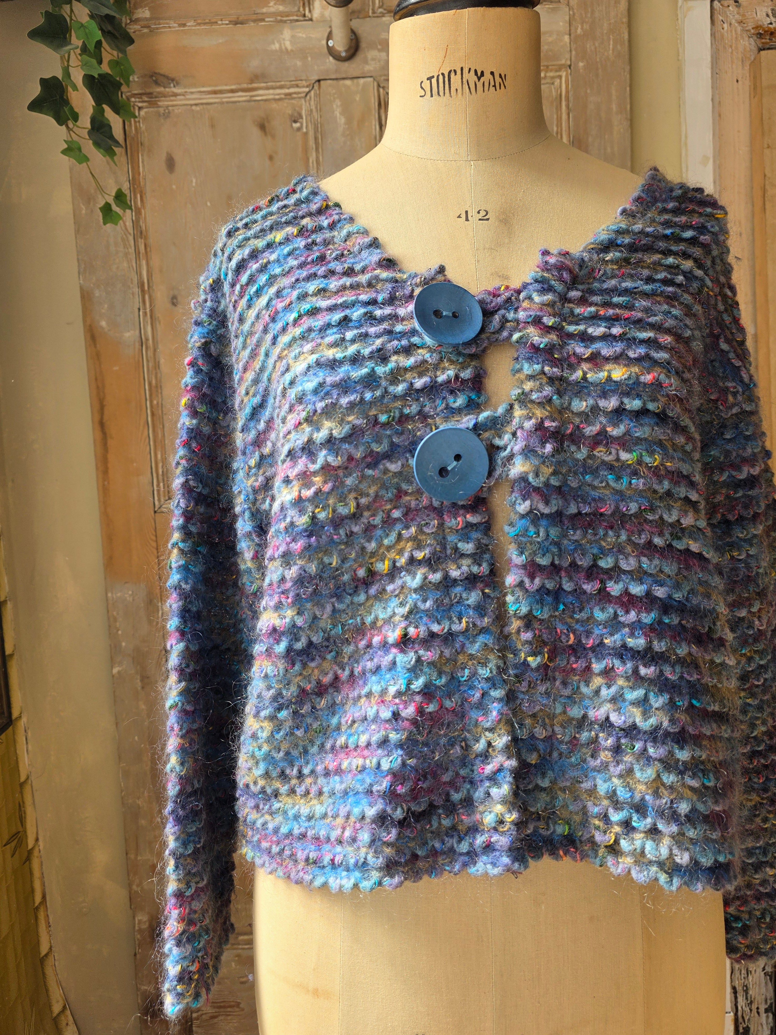 Vintage Chunky Knit Wool Cardigan by Shepard's Linen Clothing – UK 14/16