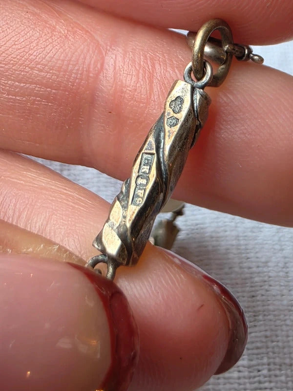 Vintage 1950s Swedish Sterling Silver Chalcedony Bracelet – Mid Century Scandinavian Jewellery
