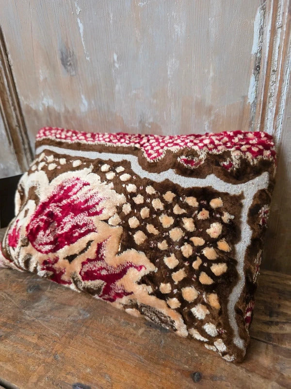 Handmade Moroccan Upcycled Fabric Makeup Bag – Velvet Pouch
