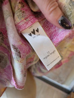 Load image into Gallery viewer, Vintage Y2K M&amp;S Pink &amp; Yellow Floral Linen Dress UK 12
