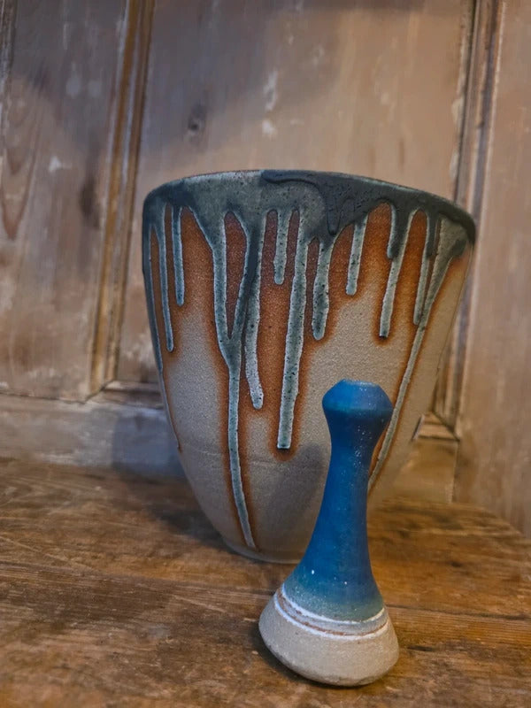 Vintage Mid-Century Studio Pottery Pestle & Mortar