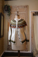Load image into Gallery viewer, Vintage 1970s fairisle cardigan  - button down -  wool
