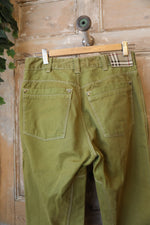Load image into Gallery viewer, Vintage Y2K Green Burberry trousers - cotton denim UK8
