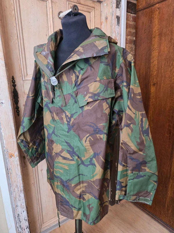Vintage Camo Pullover Jacket Hooded Smock Festival Military Style