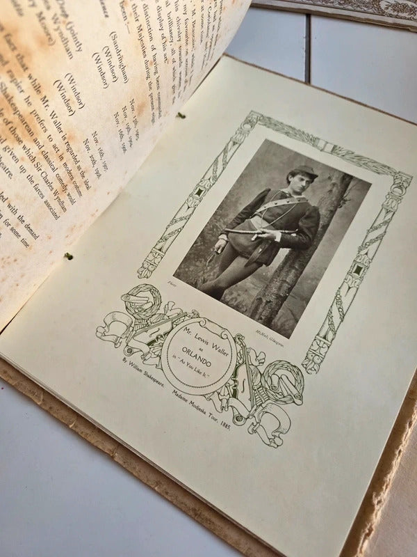 Antique 1909 Parts I Have Played Lewis Waller Actor Booklet 30 Photographs