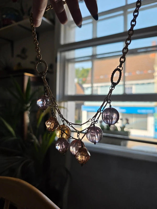 Vintage 1970s Moulded acrylic statement necklace