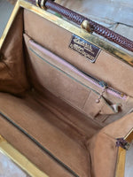 Load image into Gallery viewer, Vintage 1930s Lederer Handbags Russell &amp; Bromley Genuine Snakeskin Bag
