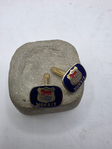 Vintage 1950s Morris automobilia gold tone mens cufflinks