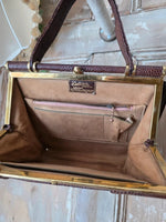 Load image into Gallery viewer, Vintage 1930s Lederer Handbags Russell &amp; Bromley Genuine Snakeskin Bag
