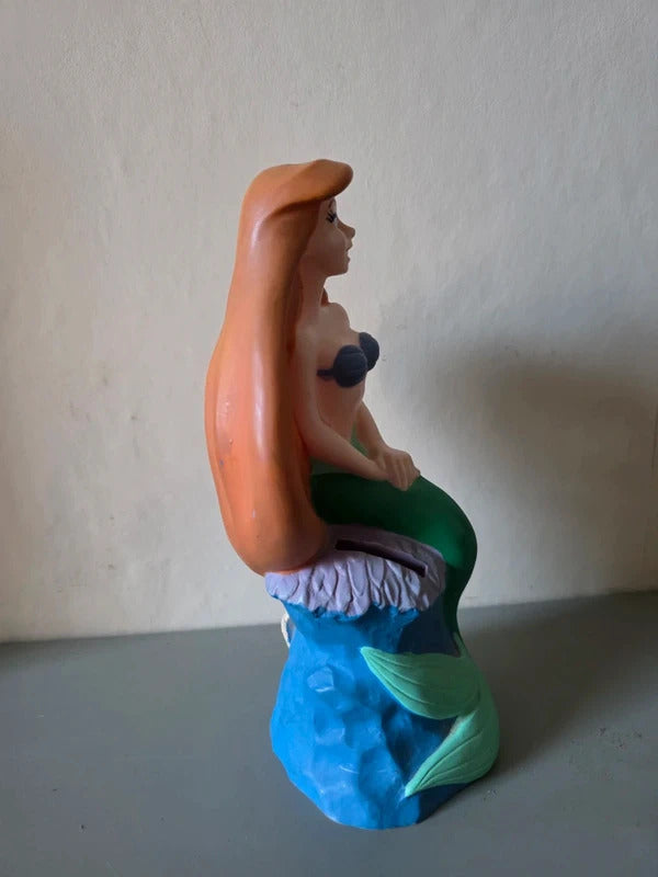 Original Disney Ariel money box, late 1980s / early 1990s.