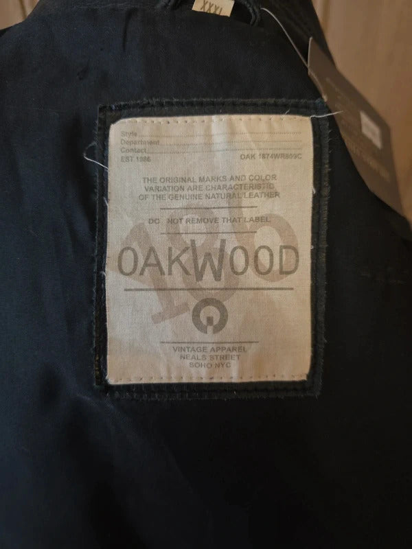 Vintage style Oakwood leather jacket - Made in London - XXL