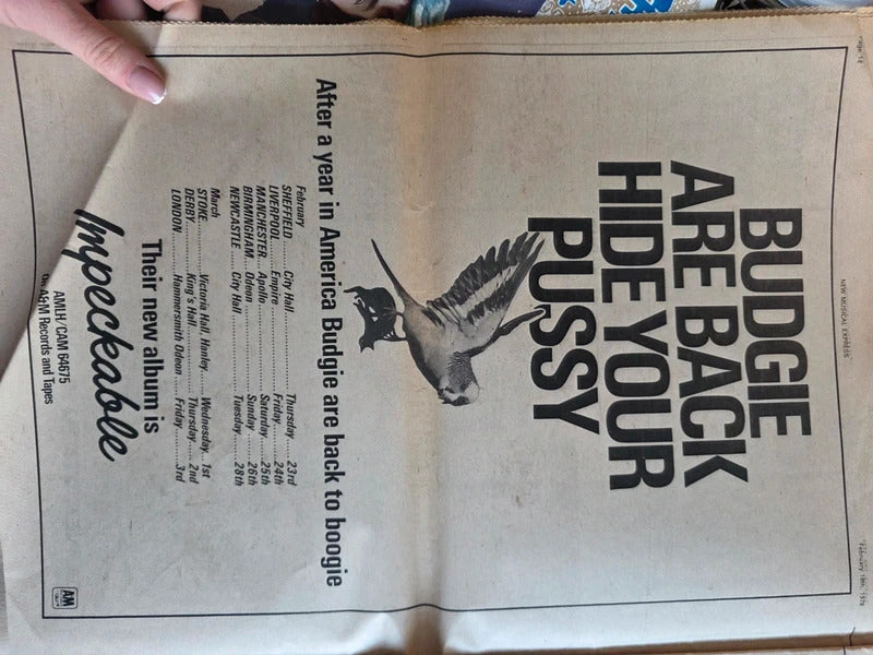 Vintage NME Newspaper February 18 1978 Sid Vicious Elvis Costello Punk