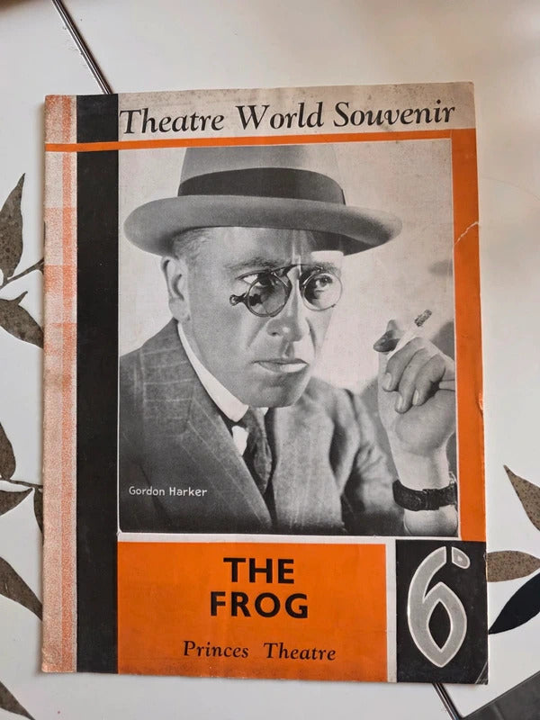 Antique 1936 Theatre World Souvenir The Frog Princes Theatre Gordon Harker