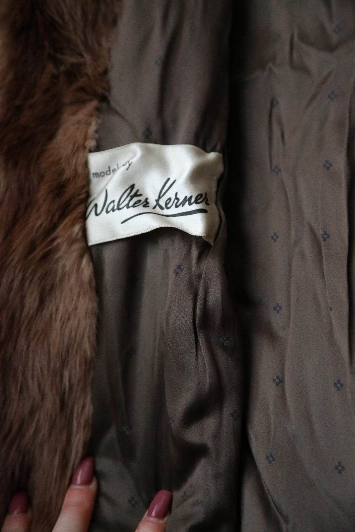 Vintage 1940s light ranch mink fur coat evening - two tone