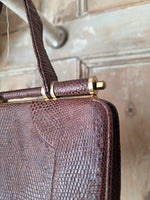 Load image into Gallery viewer, Vintage 1930s Lederer Handbags Russell &amp; Bromley Genuine Snakeskin Bag

