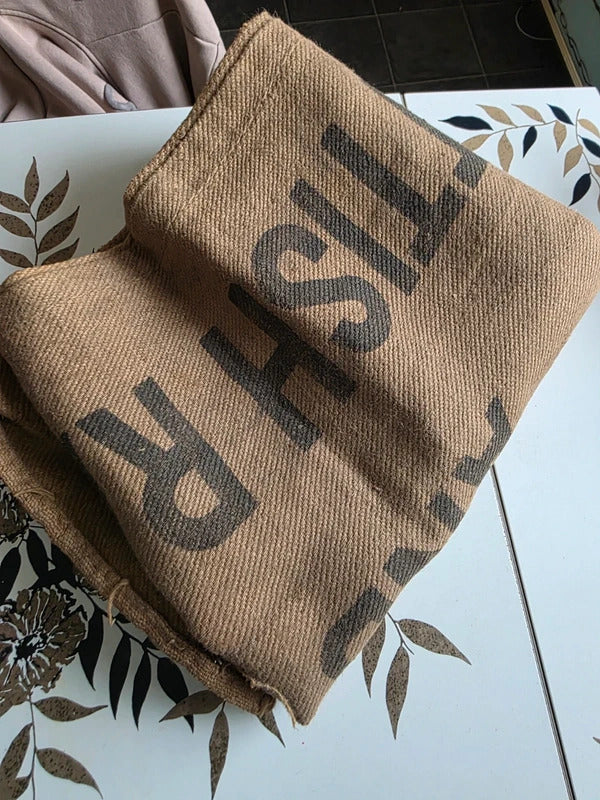 Vintage 1920s 1930s Large London & Scottish Railway Hessian Sack wall hanging